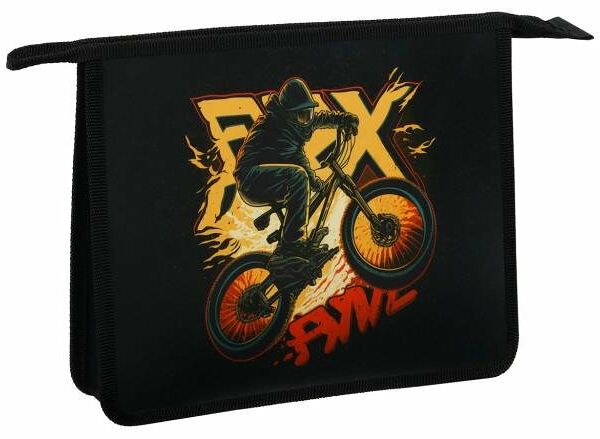 Папка для тетрадей ArtSpace BMX 1 отделение А4 пластик на молнии