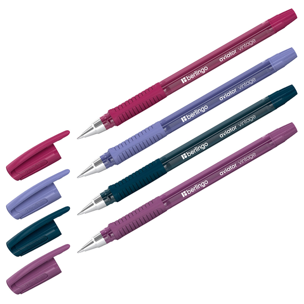 Ручка шариковая Berlingo Aviator Vintag синяя, 0,7 мм, 1 шт в ассортименте