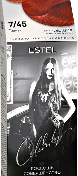 Краска-уход для волос ESTEL CELEBRITY 7/45 Тициан