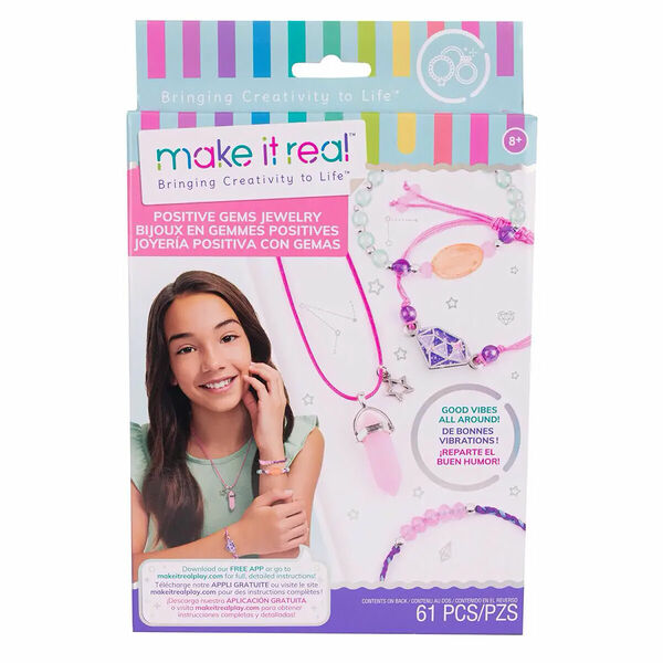 Набор для творчества MAKE IT REAL Браслеты с бусинами POSITIVE GEMS JEWELRY (1360323)