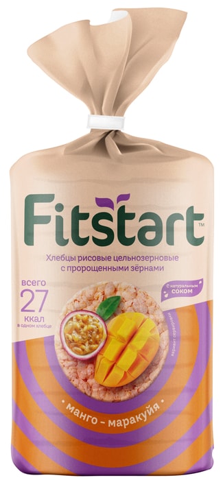 

Хлебцы рисовые Fitstart Манго-маракуйя 100 г