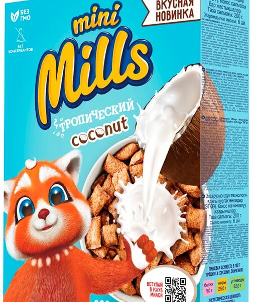 Подушечки Mini Mills с кокосовой начинкой 200г