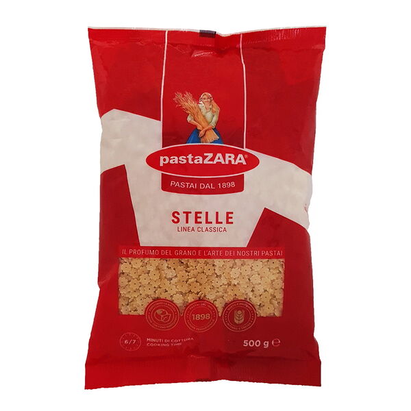 Макаронные изделия грА из твердых сортов пшеницы Pasta Zara stelle 500г