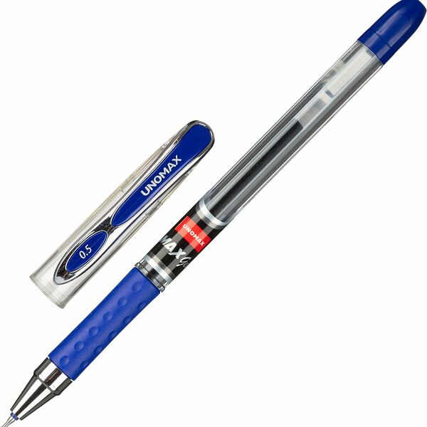 Ручка гелевая неавтомат. Unomax/Unimax Max Gel 0,5мм, син,манж
