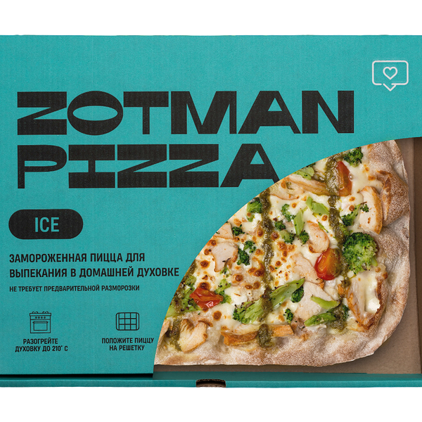 Пицца Zotman Цыпленок с песто замороженная