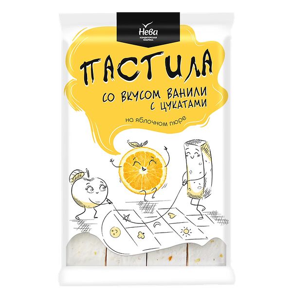 Пастила Нева со вкусом ванили с цукатами на яблочном пюре
