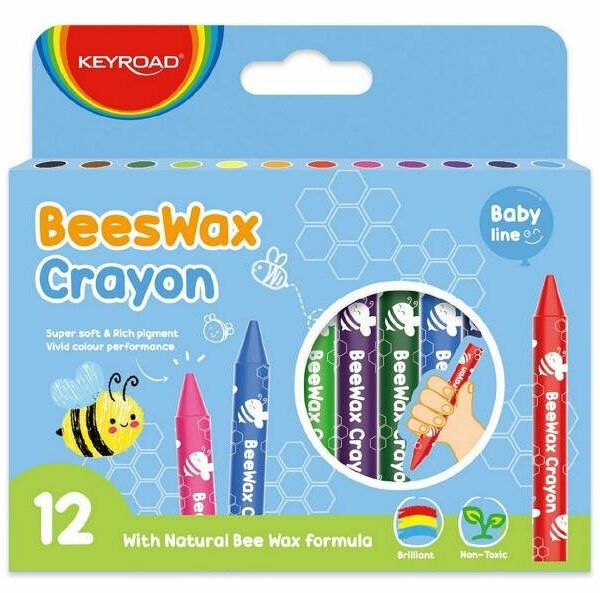 Мелки Keyroad Beewax, 12 цветов