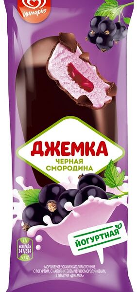 Мороженое Инмарко Джемка эскимо в глазури с йогуртом со смородиной 8% 57г
