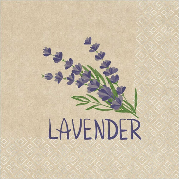 Салфетки бумажные Bouquet Eco Friendly лаванда 2 слоя 25 шт