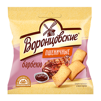 

Сухарики Воронцовские пшеничные со вкусом барбекю слайсы, 80 г