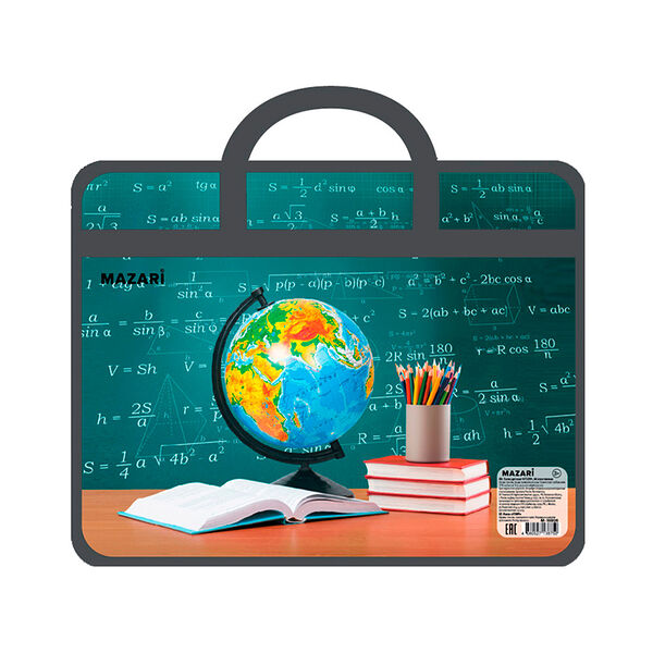 Папка детская STUDY А4   330*260*75 мм  пластик с ручками M-16906