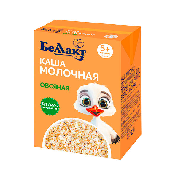 Каша Беллакт мол.стер. Овсяная д/п  TBA вес 207г. Беллакт