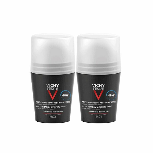 Дезодорант мужской Vichy Homme для чувствительной кожи 48 часов 50 мл 2 шт