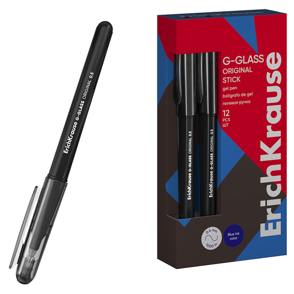 Ручка гелевая ErichKrause G-Trio, черный