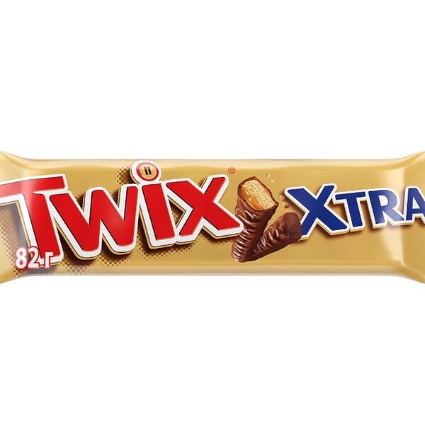 Twix Xtra шоколадный батончик с карамелью и печеньем 82г