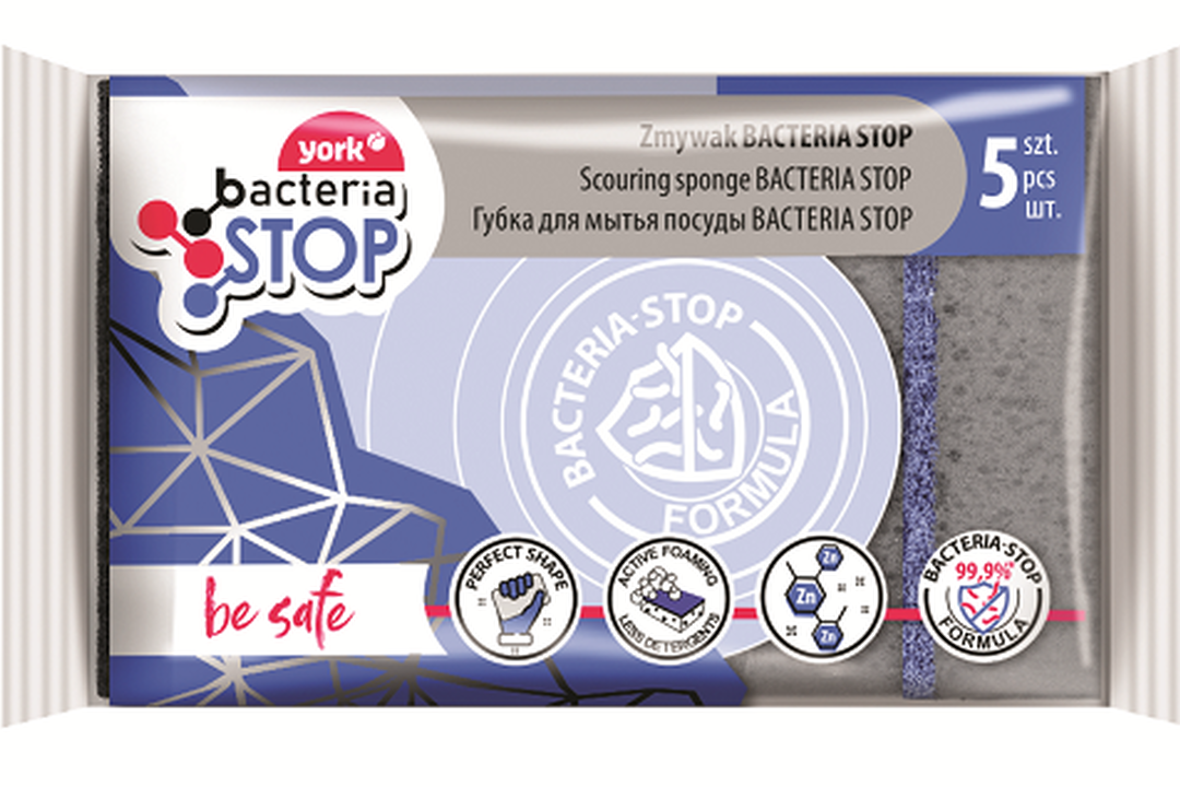 

Губка для посуды York Bacteria Stop 5 шт