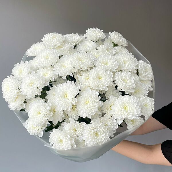 Стильный монобукет с кружевной хризантемой