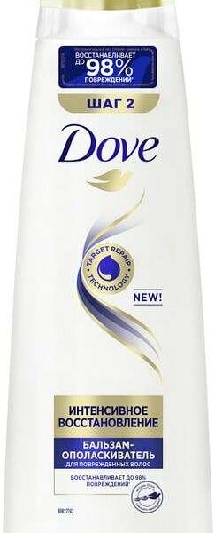 Бальзам-ополаскиватель для волос Dove Hair Therapy интенсивное восстановление для поврежденных 350мл