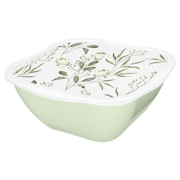 Cалатник с крышкой Весенняя зелень, 1.8 л, пластик