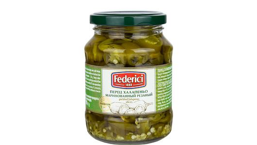 Перец Federici Халапеньо маринованный резаный