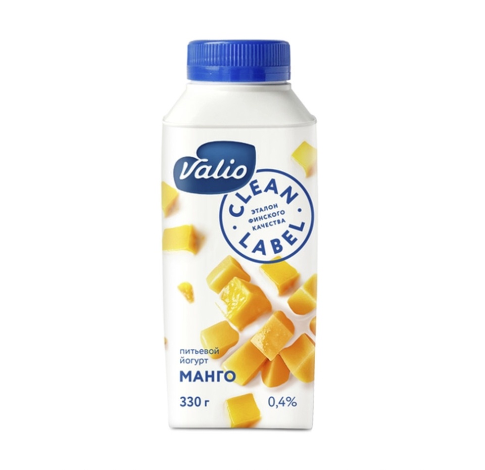

Йогурт питьевой Valio Clean Label манго 0.4% 330 г