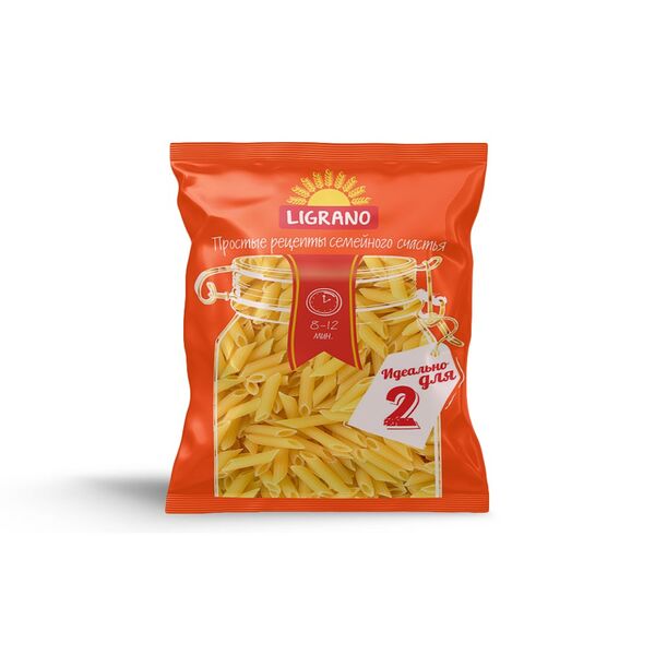 Макаронные изделия Ligrano Перья рифленые гр Б ф 0,25кг