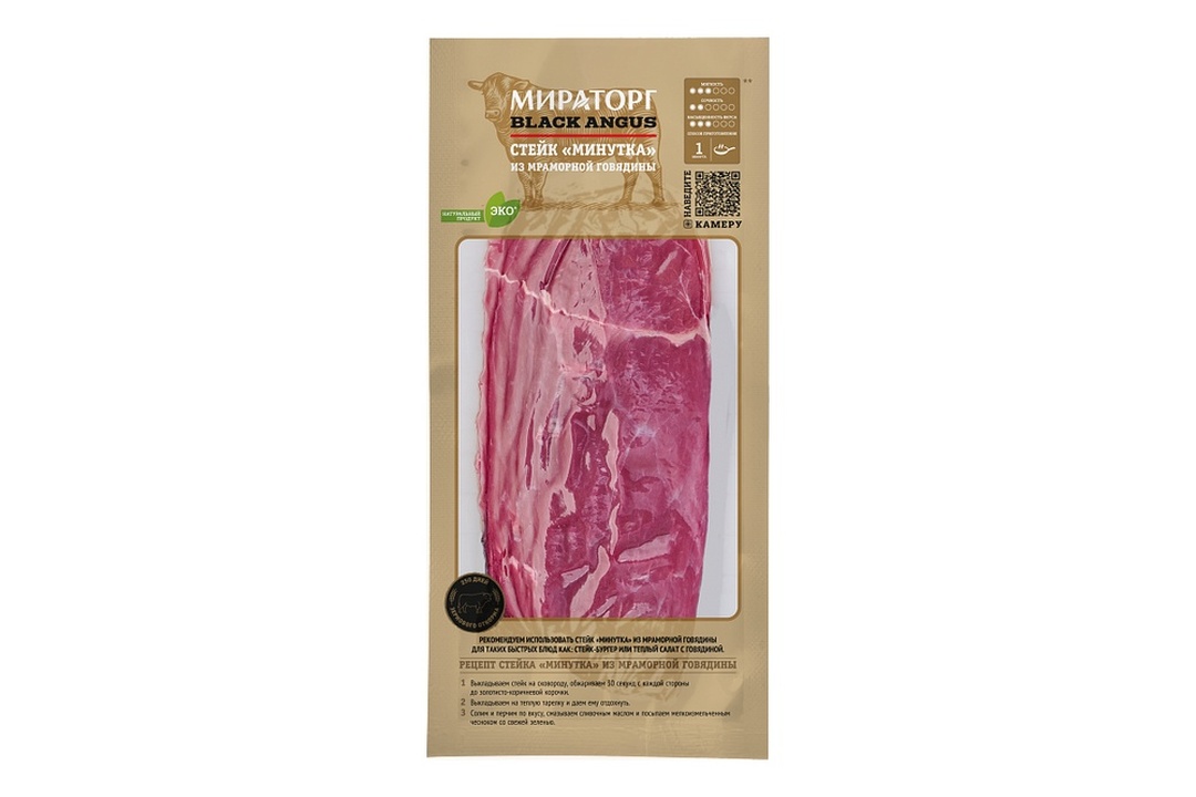 

Стейк Мираторг Black Angus по рецепту Минутка охлажденный 190 г
