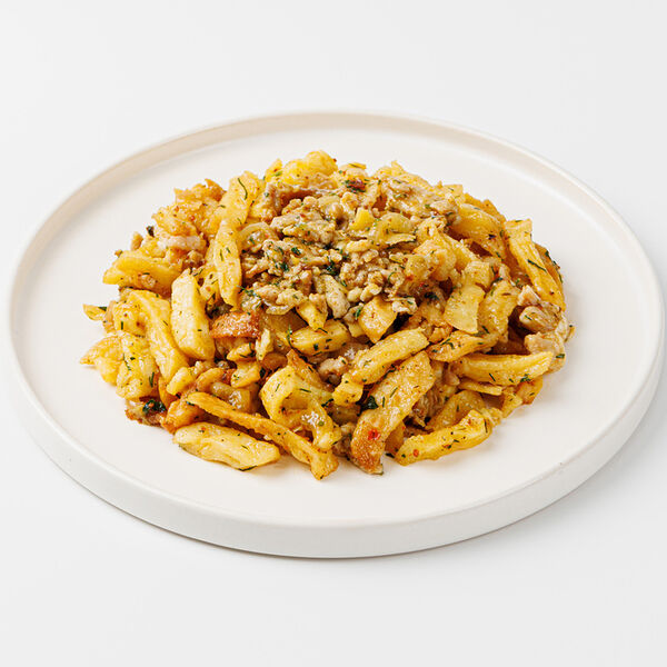 Картофель жареный со свининой