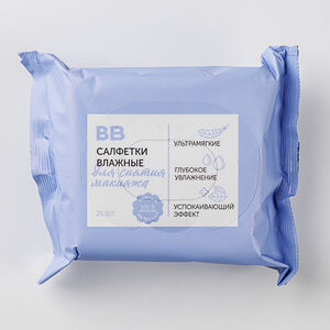 Салфетки влажные ВкусВилл для снятия макияжа