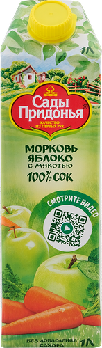 Сок Сады Придонья Морковно-яблочный 1 л