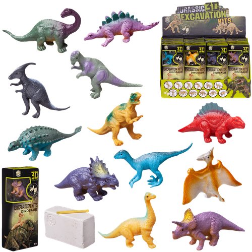

Набор для раскопок Jurassic 3D из гипса, c фигурками динозавров арт. WA-D8425 в ассортименте 1 шт.
