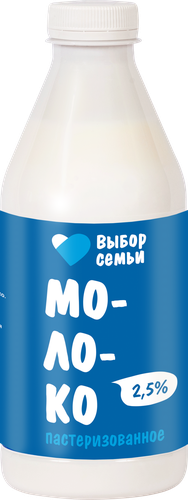 

Молоко пастеризованное Выбор семьи 2.5% 850 мл