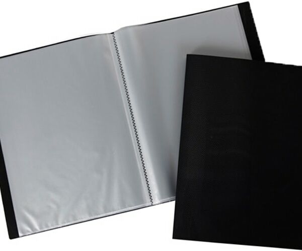 Папка Hatber Line А4 40 вкладышей черная