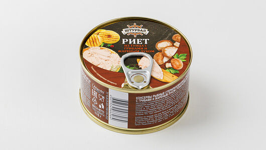 Риет из тунца с грибами и луком Штурвал 115г