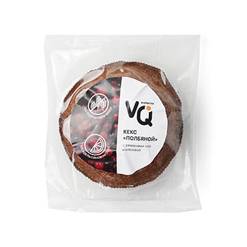 Кекс полбяной VQ Формула с семенами чиа и клюквой, 200г