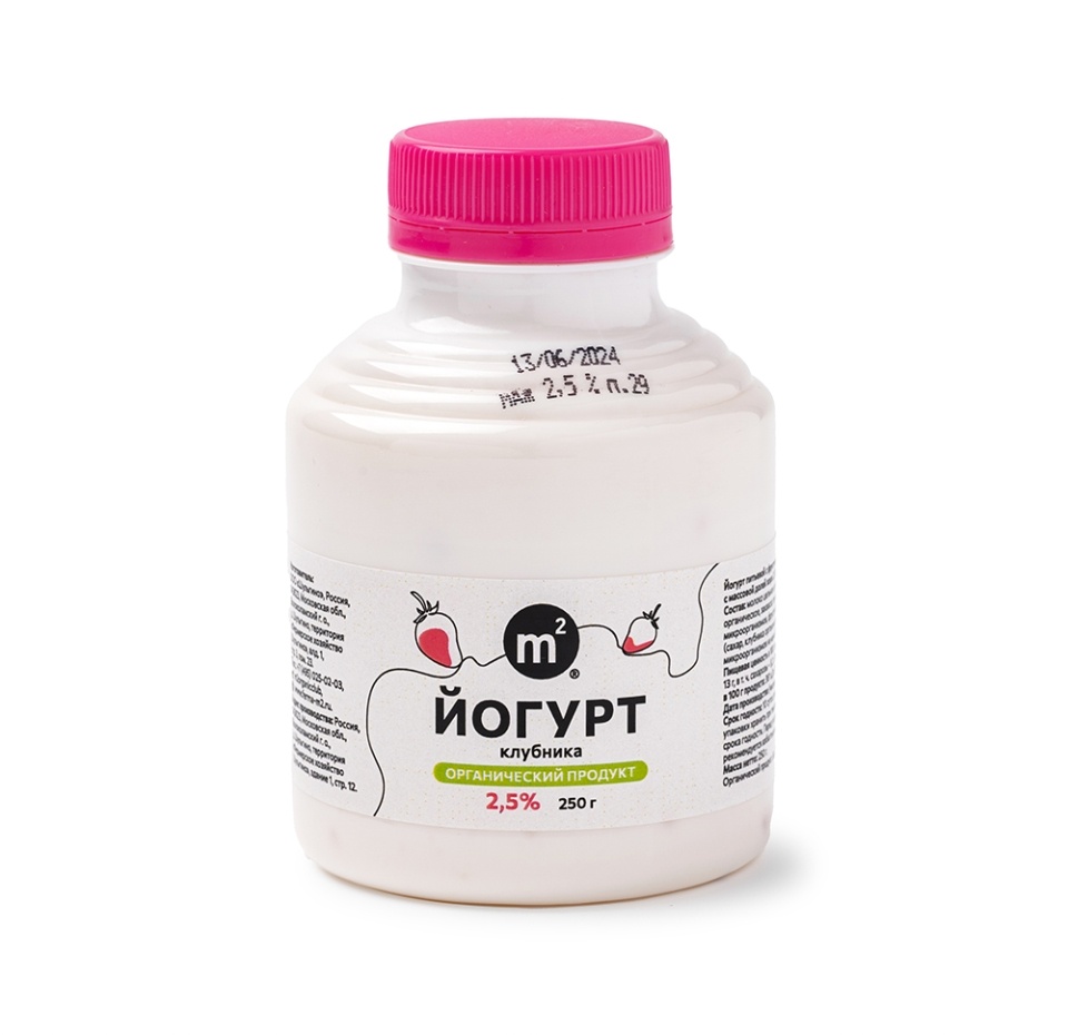 

Йогурт питьевой Ферма М2 Клубника 2.5% 250 г