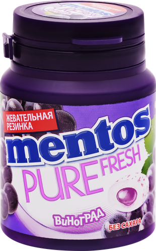 

Жевательная резинка Mentos Pure Fresh Виноград без сахара 54 г