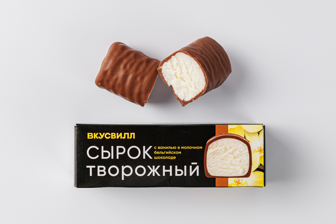 

Сырок творожный ВкусВилл с ванилью в молочном шоколаде 26% 40 г
