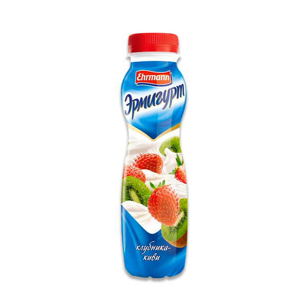 Йогурт Эрмигурт питьевой клубника, киви 1.2% 290 г
