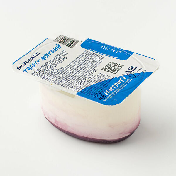 Творог мягкий Черная смородина на эритрите 6%