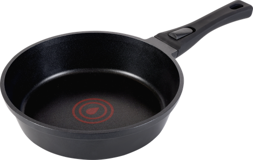 

Сковорода HOPPS Flame 26см, с мерником масла, съемная ручка, антипригарное покрытие, литая, индукция