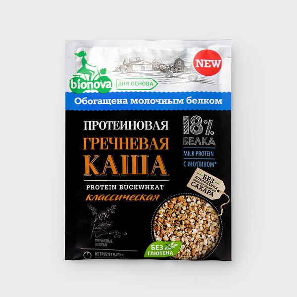 Каша протеиновая Bionova Гречневая классическая 40 г