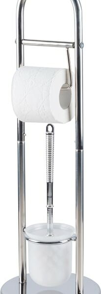 Стойка напольная Рыжий кот с держателем для туалетной бумаги и ершиком