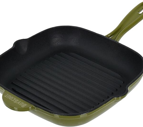 Сковорода-гриль BoyScout чугунная для стейков 24*24см