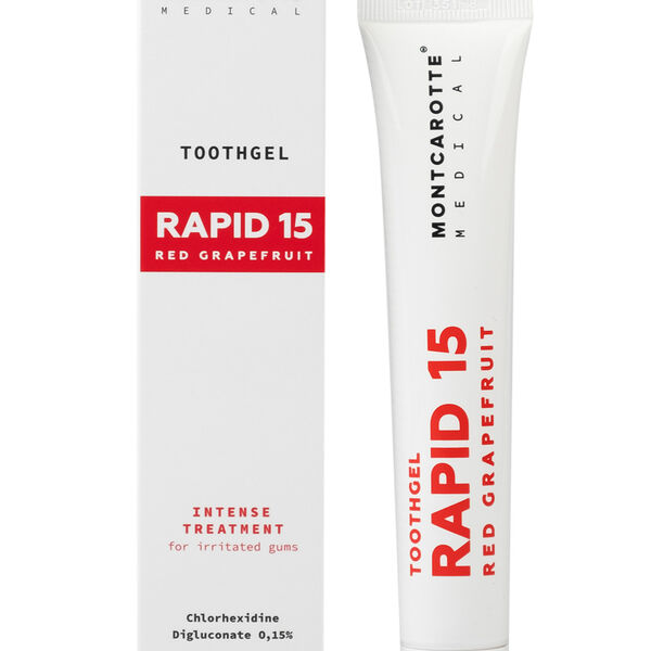 Паста зубная Montcarotte Rapid 15 красный грейпфрут 50 мл