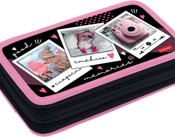 Пенал Hatber Selfie 3D с таблицей умножения 2 отделения 19*11см