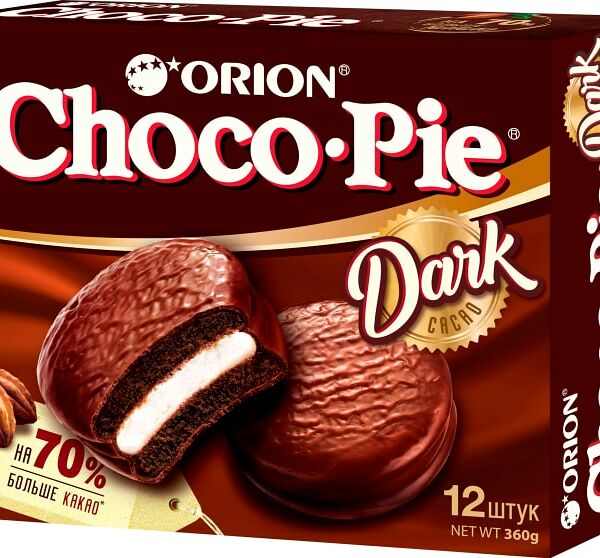 Пирожное Orion Choco Pie Dark в глазури 12шт*30г