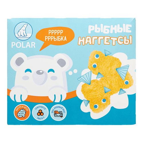 Наггетсы Polar Медвежонок тресковые панированные замороженные, 300 г