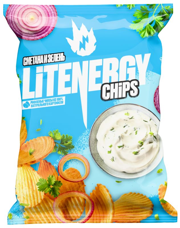 

Чипсы Lit Energy сметана и зелень 120 г
