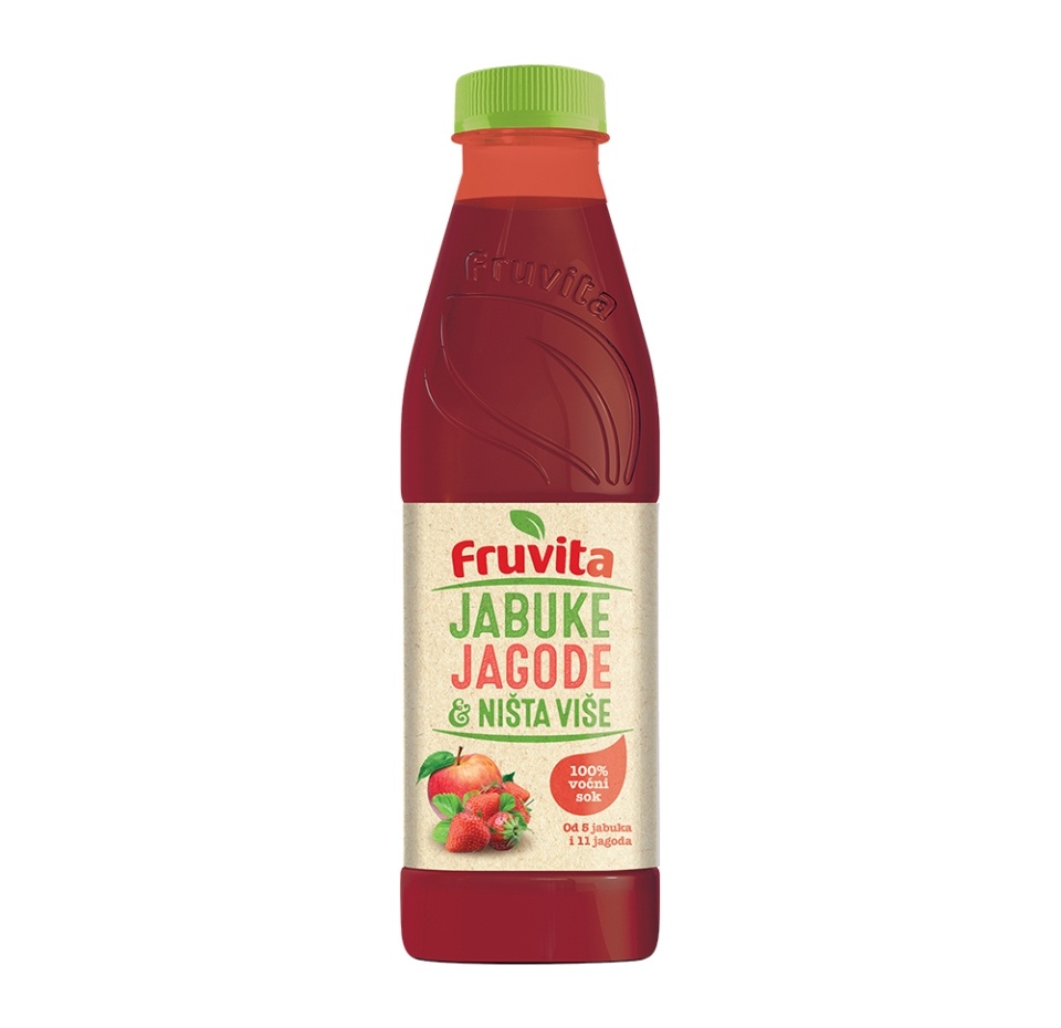 

Сок прямого отжима Fruvita из яблок и клубники 750 мл